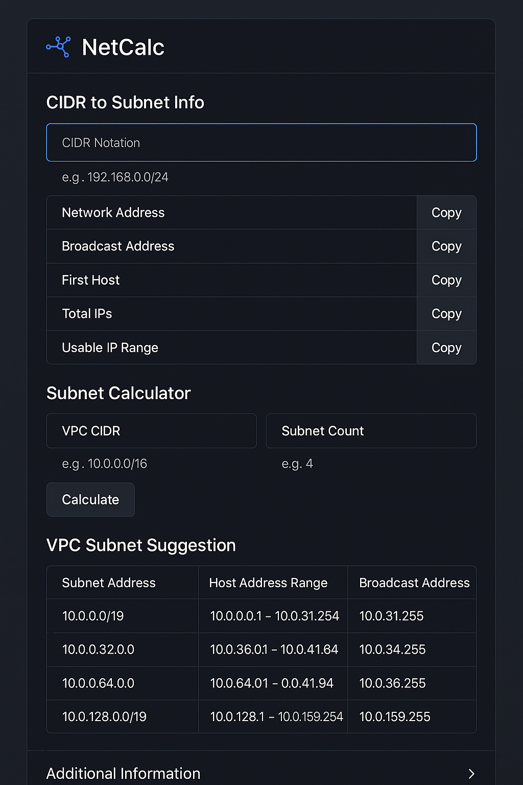 NetCalc